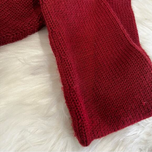 NEW Moda Intl Wool Classic V Neck Timeless Fisherman Rolled Hem Sweater XS NWOT - Picture 12 of 14